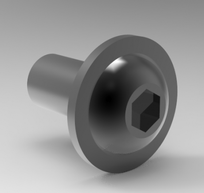 Autodesk Inventor 3D CAD Model of Fillister screws M10x20