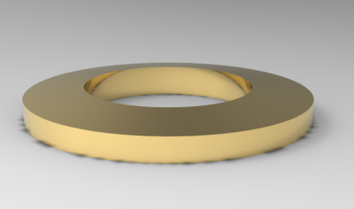 Autodesk Inventor 3D CAD Model of Spring Washer with taper compression system M3,	d3.2	t0.45