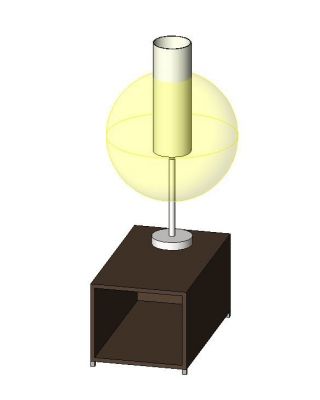 End Table with Working Light Revit Family 