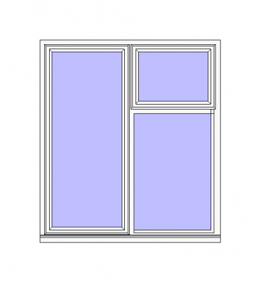 Double Casement Window with Vent Revit Family