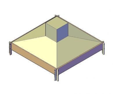 Modello 3D DWG del basamento in calcestruzzo