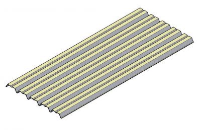 Corrugated Roof DWG block