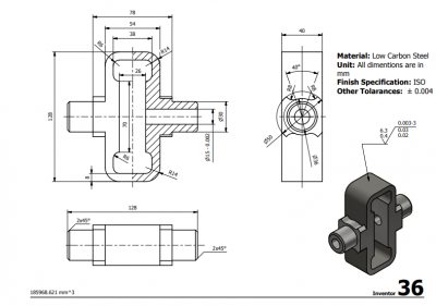  3 & 5 Axis CNC Machinable 2D CAD Drawing 36