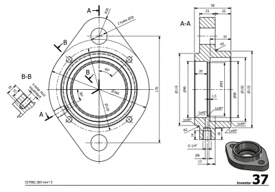 3 & 5 Axis CNC Machinable 2D CAD Drawing 37