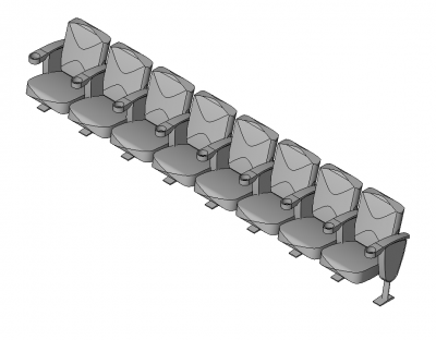 电影院座椅3D模型