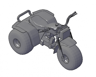 Tri-Мотоциклетн 3d DWG