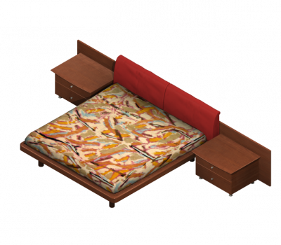 Double bed 3DS Max model 