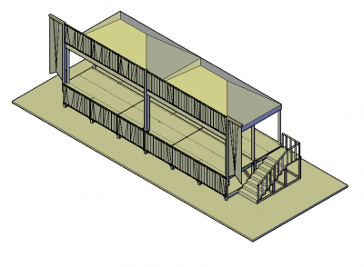 Stage design 3D CAD block 