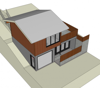 Contemporary house Sketchup model 