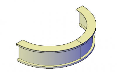Circular Bar 3D CAD block 