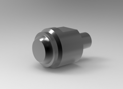 Solid-works 3D CAD Model of Flat Faced ball Bush with male thread, D1-13(mm),	D2-M8   Load capacity-10(kN)	   torque-25(Nm)