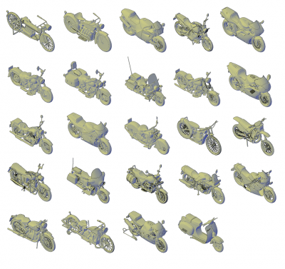 Coleção CAD 3D da moto
