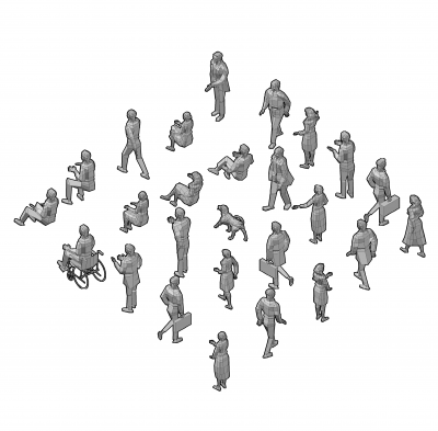 3D people CAD collection volume 2 dwg