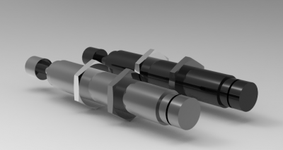 Solid-works 3D CAD Model of adjustable for Industrial shock absorbers M10x1,  C=8