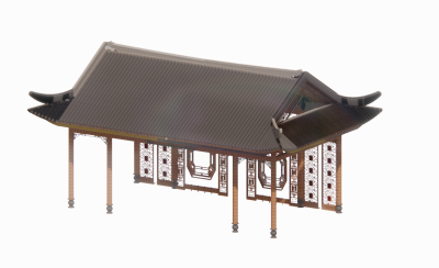 Lingnan Guting hut sketchup model