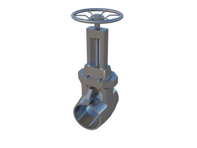 3D gate valve free SketchUp download
