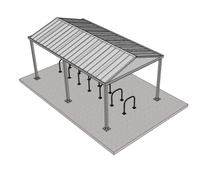 Bicycle shelter Sketchup model