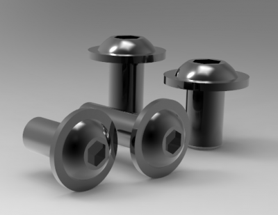 Autodesk Inventor 3D CAD Model of Fillister screws M4x20 