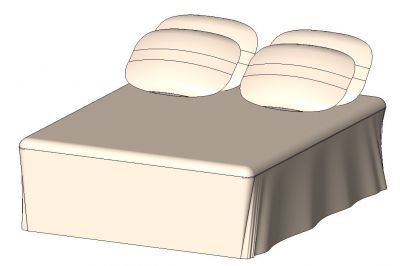 Queen Size Bed Revit Family 6