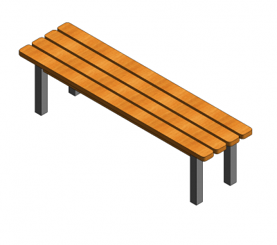 Changing room bench revit family 