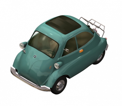 Isetta modello 3DS Max per auto piccole