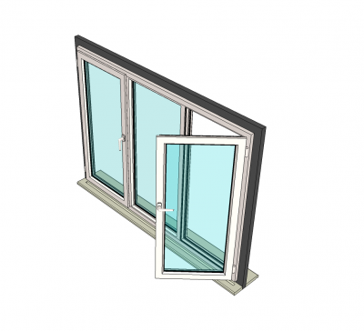 UPVC Window Sketchup model 
