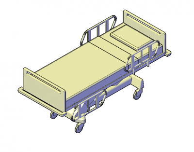 cama de hospital modelos CAD en 3D