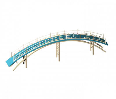 Arch bridge 3DS Max model