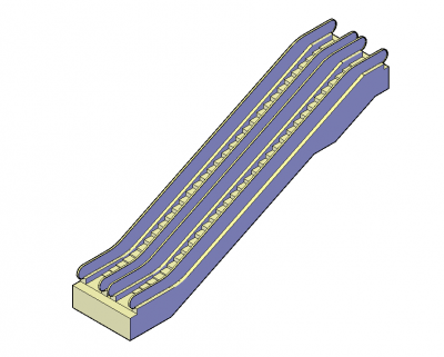 Escada roladora modelo 3D CAD