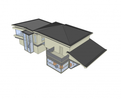 Modello di abbozzo di progettazione di casa ultra moderna