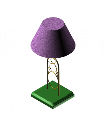 Ornate table lamp 3DS Max model 