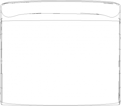 459mm Width Upholstered Bench Plan dwg Drawing