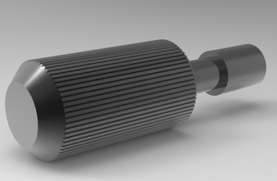 Autodesk Inventor 3D CAD Model of Knurled Bolt for Cover Plate, M3, L10	d2.2