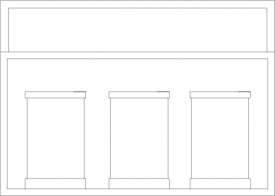 461mm Length Outdoor Lamp Front Elevation dwg Drawing
