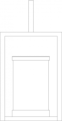 461mm Length Outdoor Lamp Left Side Elevation dwg Drawing