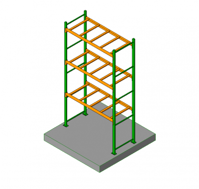 modelos 3D de estanterías industriales