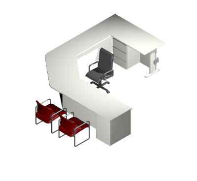 Managers desk 3DS Max model