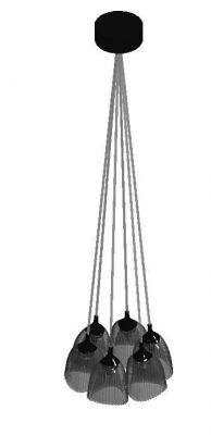 Lámpara de araña Baccarat-Lady Crinoline Módulo clásico Familia Revit