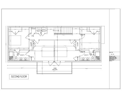  4BHK Design Second Floor Plan .dwg
