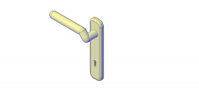 Door handle 3D DWG model 