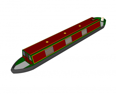 Narrow boat Sketchup model 