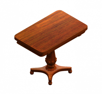 Rosewood card table 3DS Max model 