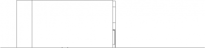 5092mm Wide Bar Counter with Four Bar Stools Rear Elevation dwg Drawing