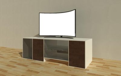 50 Inches Curve TV Revit Family