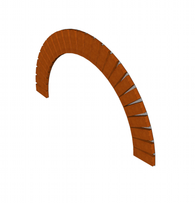 Brick arch Sketchup model 