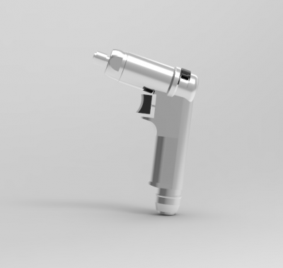 Solid-works 3D CAD Model of Trigger Start Gun Grip Wedge screwdrivers, Torque(Nm)=1-2,5	speed (rpm)=1600	 Air consumption speeed=6.5	Sound pressure(dB)=73