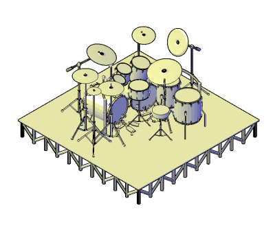 Drum kit modelli 3d