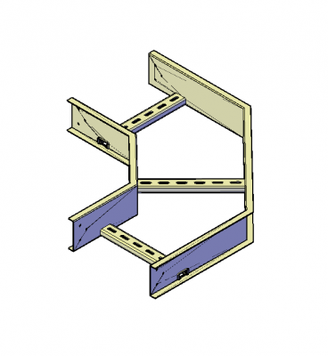 Cable tray ladder 3D DWG model 
