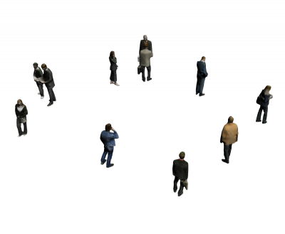 Group of people 3DS Max model