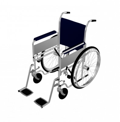 Wheelchair 3ds max model 
